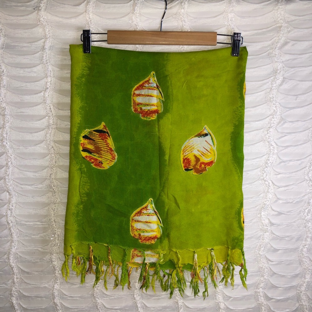 Lime Green Tropical fish swim cover up